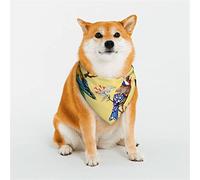 Beautiful Bright Birds and Flowers Dog Bandanas,Triangle Reversible Pet Scarf for Boy and Girl,Bandana for Small Medium Large and Extra Large Dogs Large