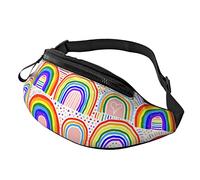 Beautiful Bright Rainbow Large Fanny Pack for Men,Gifts for Sports Workout Travel Running Casual Waist Bag Pack Bag