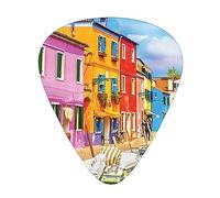 Beautiful Burano Italy Guitar Picks with Organizer Storage Box Guitar Plectrums 12PCS 3 Thickness Thin Medium Heavy 0.46 0.71 0.96mm Guitar Picks For Acoustic Electric or Bass Guitars
