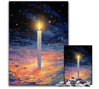Beautiful Burning Candle 1000 Pieces Puzzles for Adults Challenging Puzzles Family Game Night Fun DIY Decorative Artwork 1000 PCS(38x26cm)