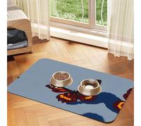 Beautiful Butterflies Absorbent Leather Pet Tablecloth Non-Slip Dining Pad For Puppy Kitten Food Water Bowls