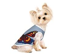beautiful butterflies Print Lightweight Dog Vest, Cat Sleeveless Shirt, Breathable Mesh Design for Summer Walking and Play