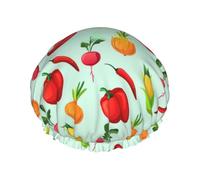 Beautiful Butterflies Print Shower Cap Reusable Bath Cap Double Layer Bath Hair Caps, Keeps Hair Dry, Fits All Head