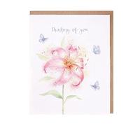 Beautiful Butterflies Thinking of You Card - Holly Blue Sympathy Greeting Card