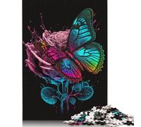 Beautiful Butterfly Jigsaw Puzzles for Adults 500 Pieces Boys Girls Wooden Puzzle Game Birthday Gifts Jigsaw Puzzle Casual Games 500pcs (52x38cm)