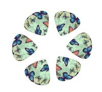 Beautiful Butterfly Pattern Guitar Pick 12 picks Fashion Personalized Bass Pick Durable Electric Guitar Plectrums Instrument Accessories for Ukulele Electric Guitar Bass