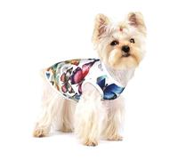 Beautiful Butterfly Print Dog Shirt,Dog Shirt Vest for Small Breeds Like Chihuahuas,Yorkies, and Puppies