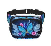 Beautiful Butterfly Print Stylish and Practical Waist Bag,Adjustable,Perfect for Travel,and Outdoor Activities