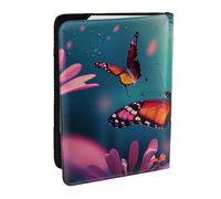 Beautiful butterfly Printed Passport Holder - 6.5 x 4.5 Inch RFID Blocking Travel Wallet,Stylish Passport Cover,Lightweight Document Organizer for Cards
