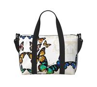 Beautiful Butterfly Printed Women's Tote Bag Portable Crossbody Bag Suitable for Gym Workouts Commuting and Travel