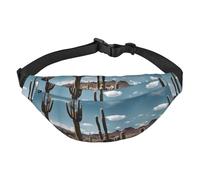 beautiful cactus Large Fashion Crossbody Waist Bag, Travel Casual Boys Waist Bag, Suitable for Sports, Running, Cycling, Traveling, Fishing