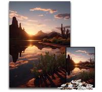 Beautiful Cactus With Flow 1000 Piece Jigsaw Puzzles for Adults Puzzles for Adults for Travel Lovers & Couples Challenging Toy 1000 PCS(75x50cm)