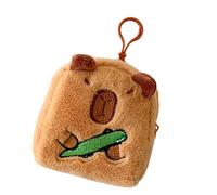 Beautiful Capybara Coin Dumbbell Headphones Storage Bag Change Purse Magic Animal Coin Bag Plush Decorative Wallet Plush Interchangeable Kapybara Charm Bag Decorative Wallet, Green Melon, Mass beauty