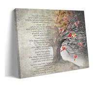 Beautiful Cardinal Bird As I Sit In Heaven And Watch You Everyday Poster Decorative Painting Canvas Wall Art Living Room Poster Bedroom Painting Wall Art Picture Print Modern Family Room Decor 0