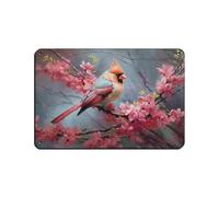 Beautiful Cardinal Bird Sitting On Pink Tin Sign Vintage Metal Pub Club Cafe Bar Home Wall Art Decoration Poster Retro 8x12inch(20x30cm)