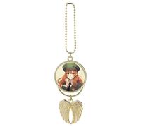 Beautiful Cartoon Car Pendant, Rear View Mirror Hanging Ornament, Auto Decor for Rearview Mirror, Keychain Golden-Style