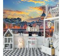 Beautiful Castle Architecture Dusk River 3D Wallpaper Luxury Home Dining Decor Paste Sofa Living Room The Wall for Bedroom Mural-250cm×170cm