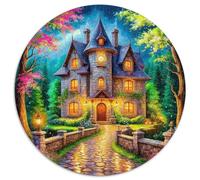 Beautiful Castle Scene 1000 Piece Jigsaw Puzzle for Women, Men European Architecture Colourful Jigsaws Challenge Games Fun Present & Activity 1000pcs (67.5x67.5cm)