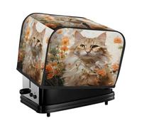 Beautiful Cat Pattern Toaster Cover 2 Slice Toaster Cover, Dust Cover Kitchen Small Appliance Cover Women Gift
