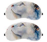 Beautiful Cat Watercolor Dutch Velvet Sleep Shade