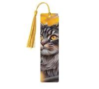 Beautiful Cats from Pennsylvania Unique Double-Sided Artwork Printed Wooden Bookmarks, Artistic Book Accessories Birthday Presents for Men Women Presents for Book Lovers