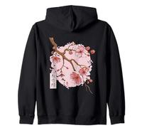 Beautiful Cherry Blossom Tree Sakura Japanese Art Graphic Zip Hoodie
