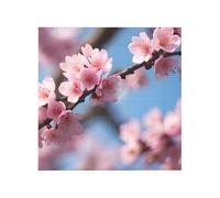 Beautiful Cherry Blossoms Print Building Brick Block Puzzle Square Creative Building Blocks Jigsaw Home Desk Decor