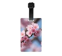 Beautiful Cherry Blossoms Print Luggage Tags Suitcases Waterproof Labels Set for Daily Use Cruise Ships Air Travel