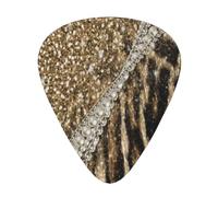 Beautiful Chic Girly Leopard Animal Faux Fur,12 Pcs Guitar Pick,3 Different Thickness Plectrums for Acoustic Guitar Bass Ukulele (0.46mm 0.96mm 0.71mm)