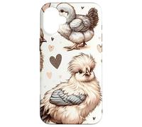 Beautiful Chickens Pattern Aesthetic Silkie Chicken Case for iPhone 16 Plus