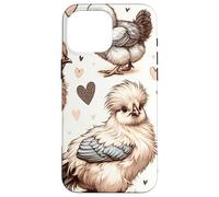 Beautiful Chickens Pattern Aesthetic Silkie Chicken Case for iPhone 16 Pro Max