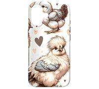Beautiful Chickens Pattern Aesthetic Silkie Chicken Case for iPhone 17