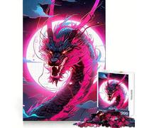 Beautiful Chinese Dragon Puzzles for Adults 1000 Pieces Focus Ability Leisure Pleasure Interlock Well Chic Xmas Gift (38x52cm)