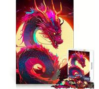 Beautiful Chinese Dragon Puzzles for Teenagers 1000 Piece Sharp Memory Leisure Pleasure Neat Edges Winter Gift (38x26cm)