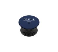 Beautiful Christian Quote Be Still Psalm God Jesus cross PopSockets Adhesive PopGrip
