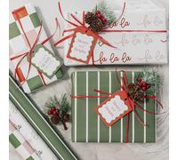 Beautiful Christmas Gift Wrapping Paper Rolls For Small & Medium Size Gifts - Set of 3 Quality Paper Rolls With Cute Designs - Add a Touch of Magic to Every Gift You Wrap - 17 in x 120 in Per Roll