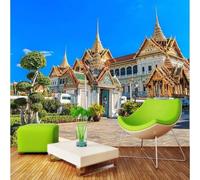 Beautiful City Architecture Castle Sky Tree 3D Wallpaper Premium Textured Silk Study Dining Living Room Bedroom Sofa TV Wall Easy Install-350cm×256cm