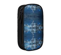 Beautiful City at Night Print Pencil Case Coin Key Card Bag Purse Large Pen Pouch for Kids Boys School Office