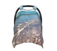 Beautiful Cloud Beach Baby Car Seat Canopy Cover, Multi Use Breathable Nursing Breastfeeding Covers for Mom Soft Stroller Sun Shade Newborn Shower Gift