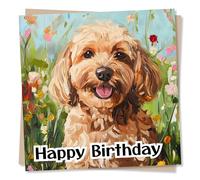 Beautiful Cockapoo Happy Birthday Card for a Loved One - Dog Lover, Dogs, Animals - for a Special Someone, Family, Relative, Bestie, Friend, Man, Woman, Women, Female