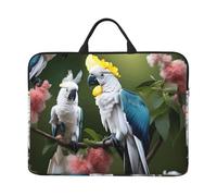 Beautiful Cockatoo Bird Flower Print 14in Laptop Case Sleeve Shockproof Portable Notebook Computer Cover Protector Bag