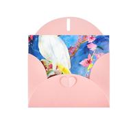 Beautiful Cockatoo Bird Flower Print Shimmer Blank Greeting Cards with Envelopes, Elegant DIY Invitations,Thank You Notes