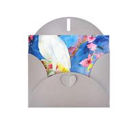 Beautiful Cockatoo Bird Flower Print Shimmer Blank Greeting Cards with Envelopes, Elegant DIY Invitations,Thank You Notes