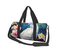 Beautiful Cockatoo Bird Flower Printed Sports Gym Bag with Wet Pocket & Shoes Compartment, Travel Duffel Bag for Men Women