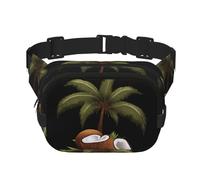 Beautiful coconut trees Printed multifunctional waist bag, unisex trendy messenger bag, travel sports storage bag