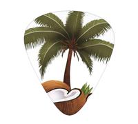 Beautiful coconut trees Printed pick set - 12 pieces, thin, medium and thick guitar picks, suitable for guitar, bass, electric guitar and ukulele