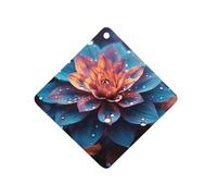 Beautiful Color Flower Car Air Freshener Hanging, Long Lasting Scented Car Aromatherapy Tablets, Rhombus Fragrance Scented Cards for Vehicles, Bedroom, Wardrobe White-style