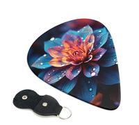 Beautiful Color Flower Guitar Plectrums, 6 Guitar Plectrums, Double Sided Printing, For Acoustic Guitar, Bass, Ukulele, Electric Guitar (0.46 Mm 0.71 Mm 0.96 Mm)