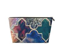 Beautiful Color Womens Makeup Bag Leather Travel Toiletry Organizer Wash Bag Cosmetic Pouch with Zipper Girls Handbag Gold