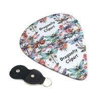 Beautiful Colorful Dragonfly Insects Flying Guitar Picks 6 Pcs Plectrums for Acoustic Guitar Bass and Electric Guitar - 0.96mm